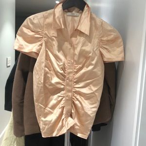 Prada silk shirt with short sleeves and buttons